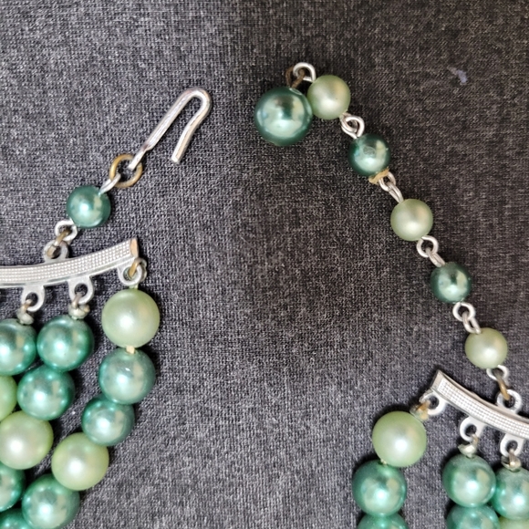 Vintage Faux Pearl 4 Strand Necklace - Picture 2 of 2